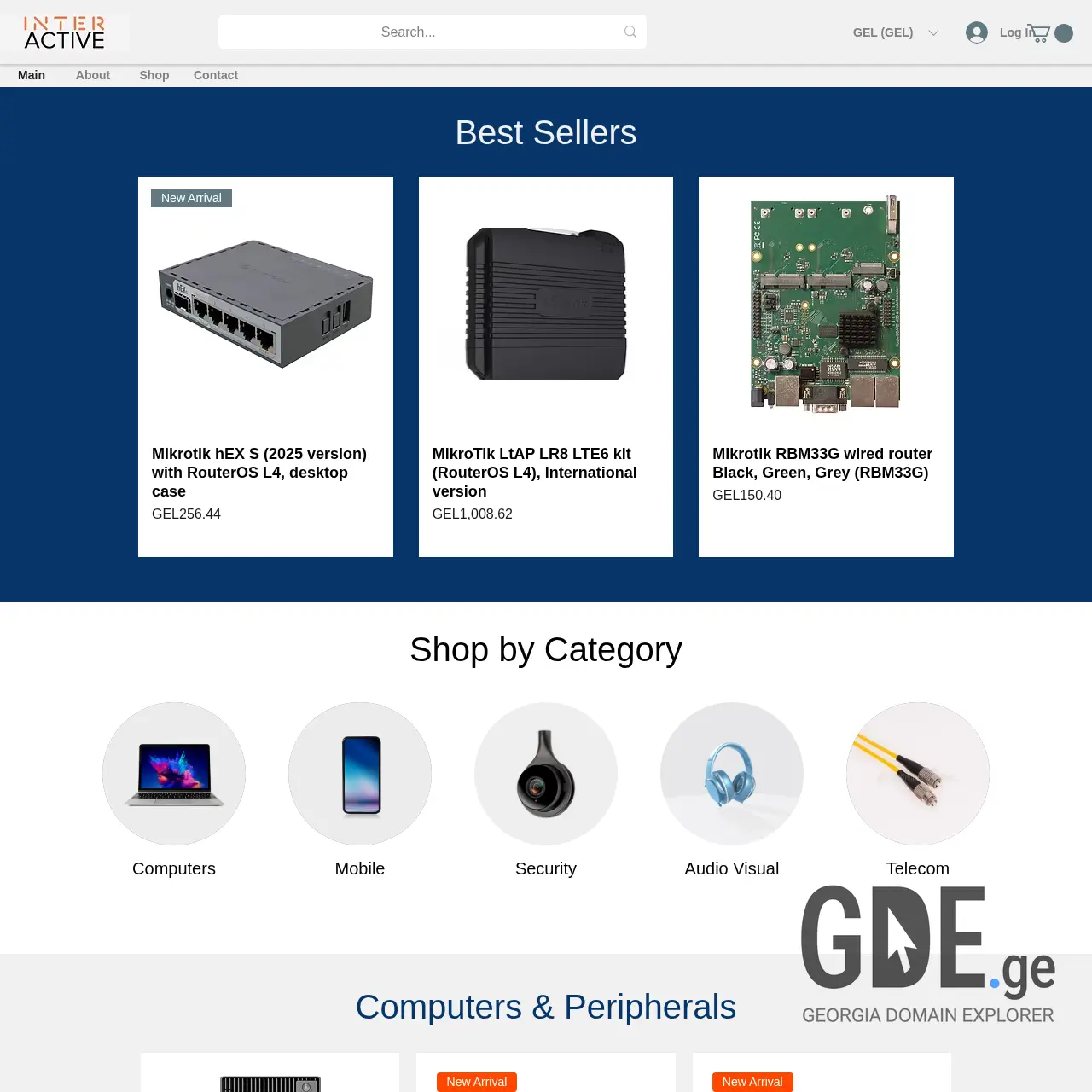 Screenshot of the site interactive.ge at 2025-12-10
