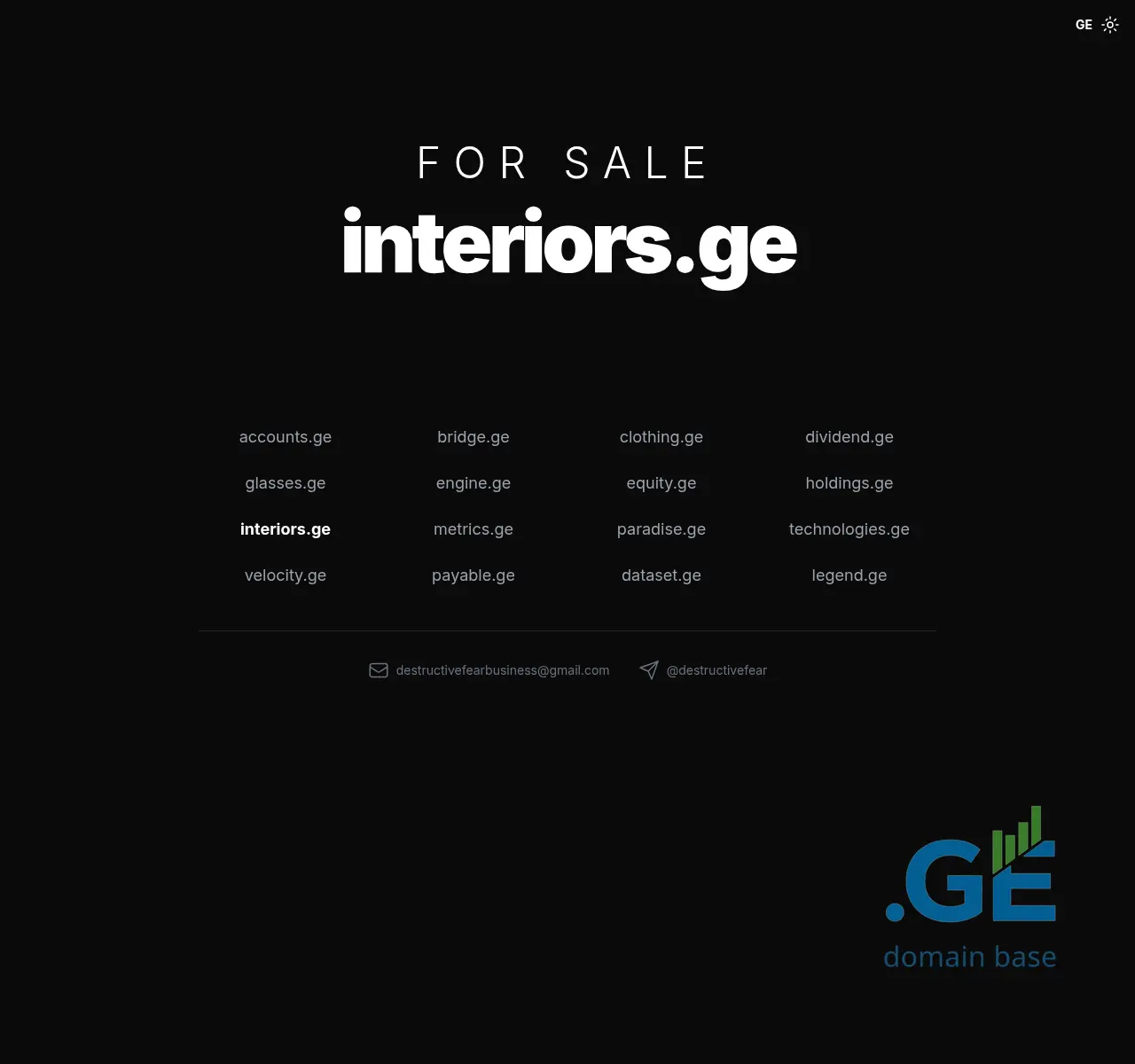 Screenshot of the site interiors.ge at 2025-11-11