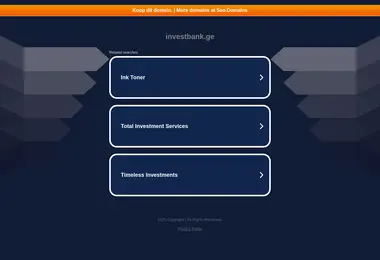 Screenshot of investbank.ge