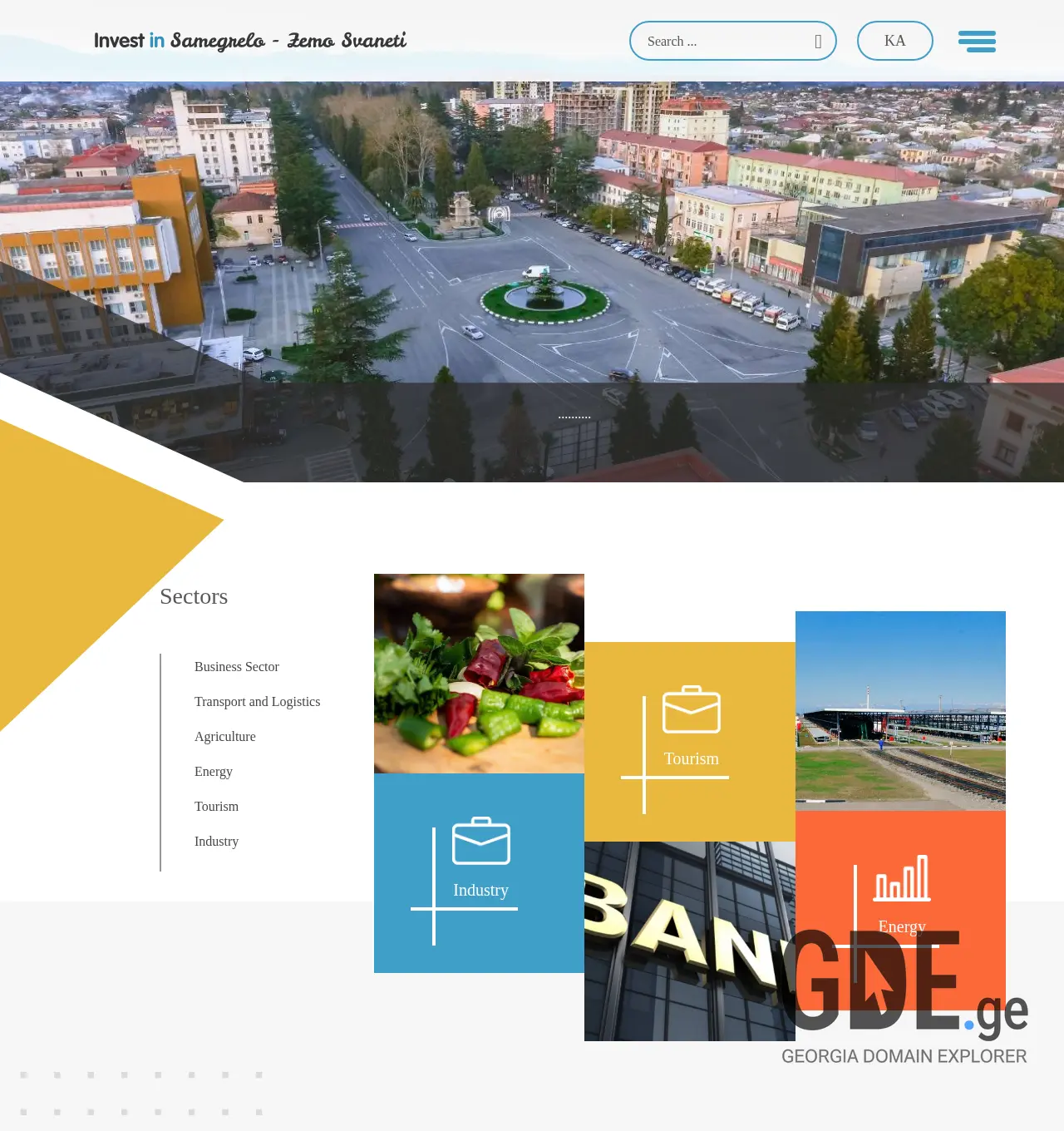 Screenshot of the site investinsamegrelo.ge at 2025-12-02