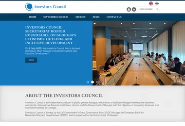 investorscouncil.ge-ის ეკრანის სურათი