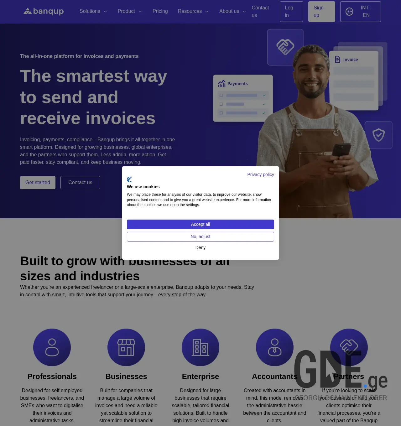 Screenshot of the site invoicegate.ge at 2025-11-30