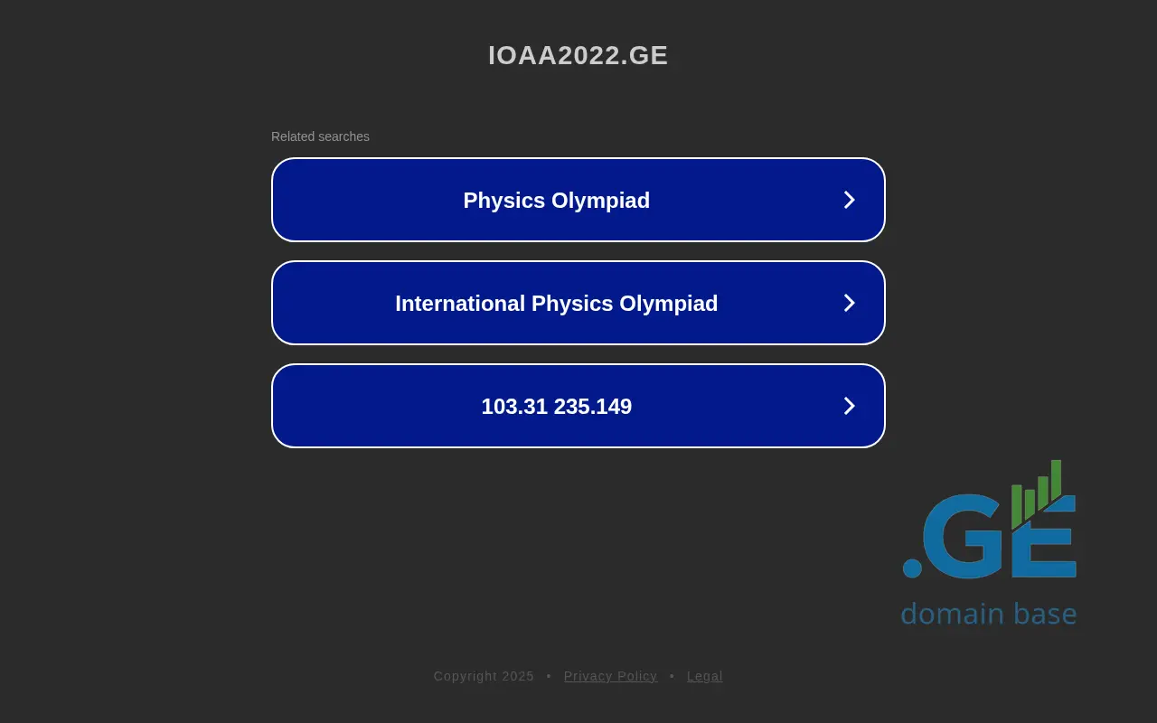 Screenshot of the site ioaa2022.ge