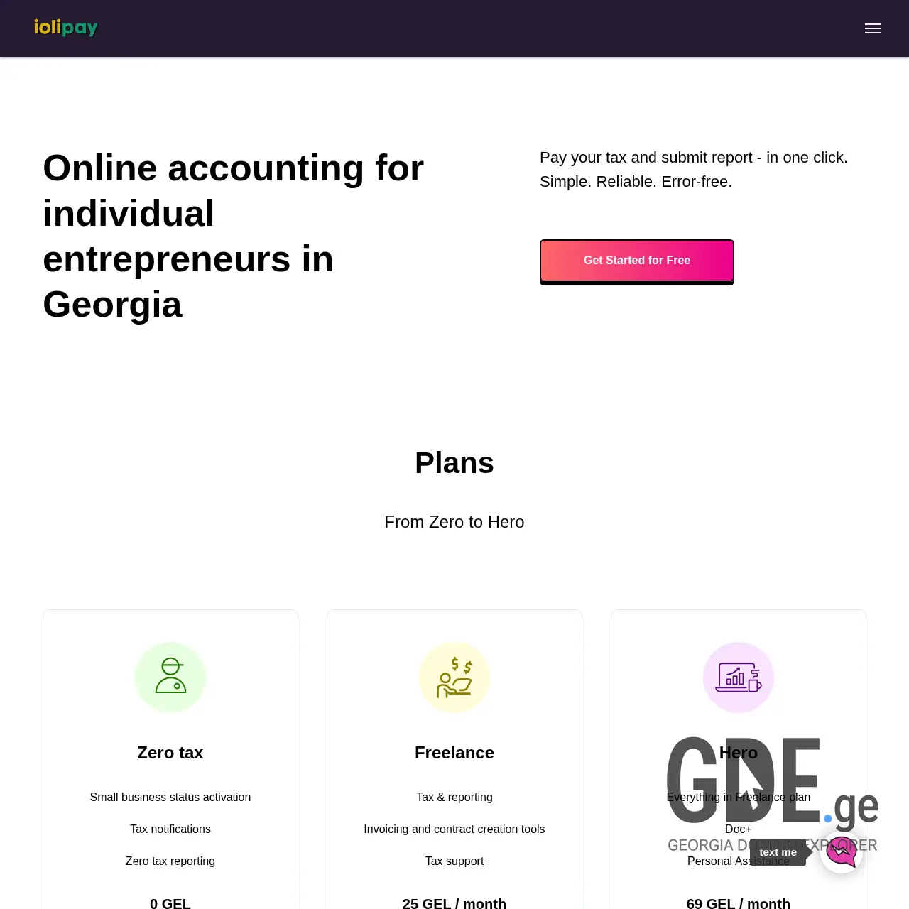 Screenshot of the site iolipay.ge at 2025-12-09