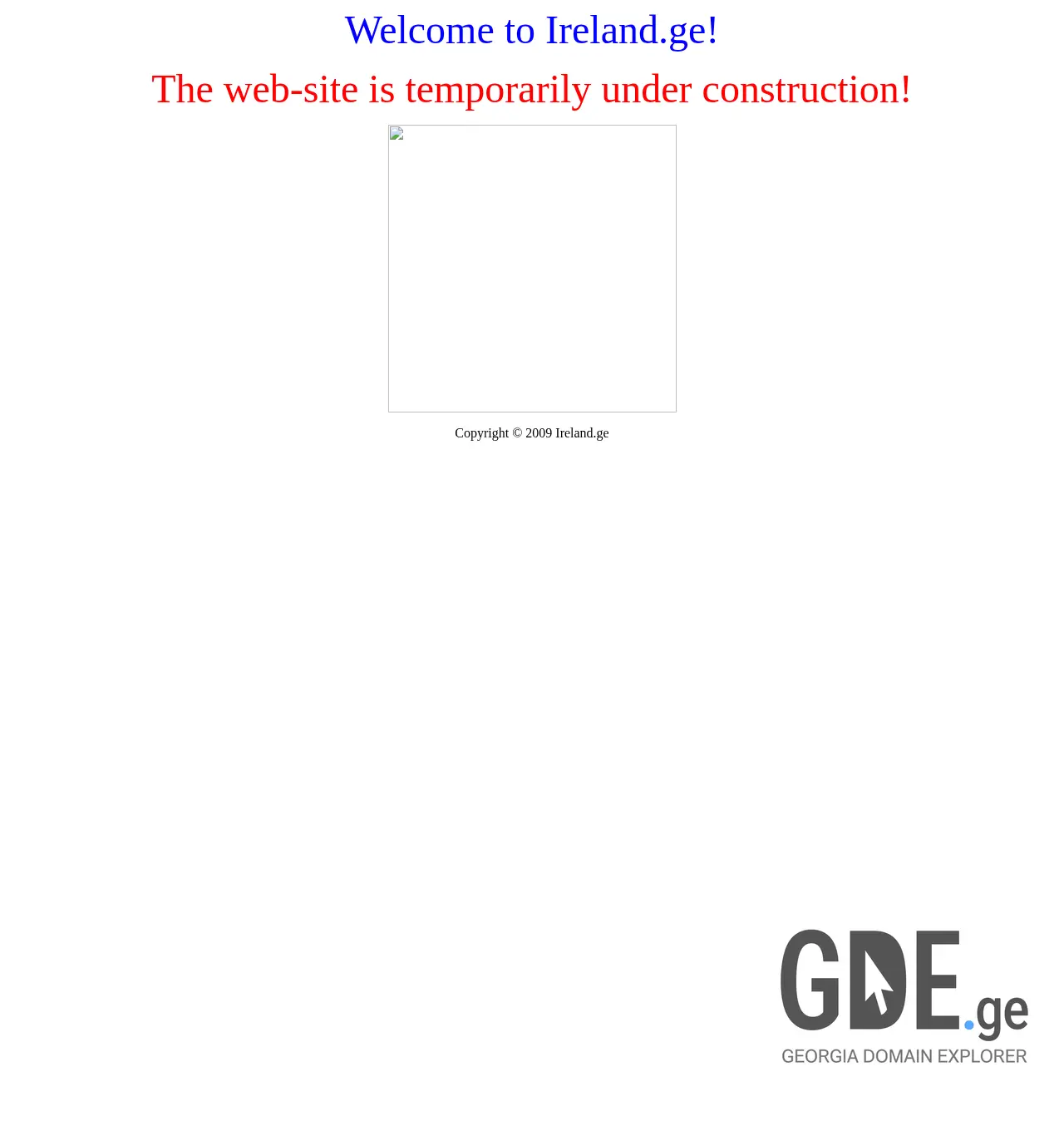 Screenshot of the site ireland.ge at 2025-11-30