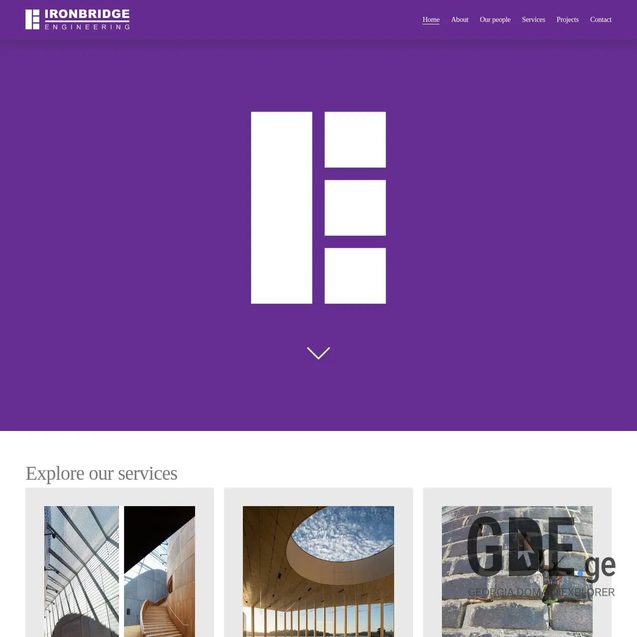 Screenshot of the site ironbrid.ge at 2025-12-10