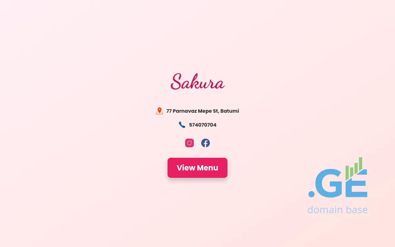 Screenshot of the site isakura.ge