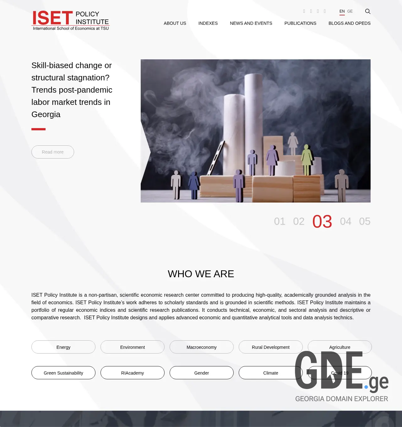 Screenshot of the site iset-pi.ge at 2025-12-02