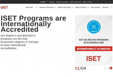 iset.edu.ge-ის ეკრანის სურათი