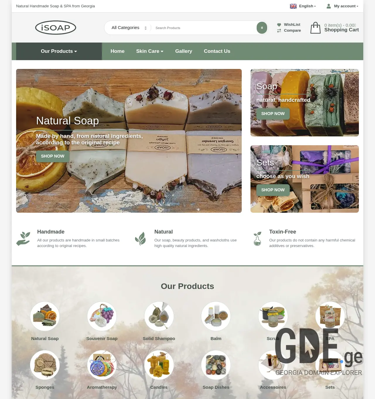 Screenshot of the site isoap.ge at 2025-11-30