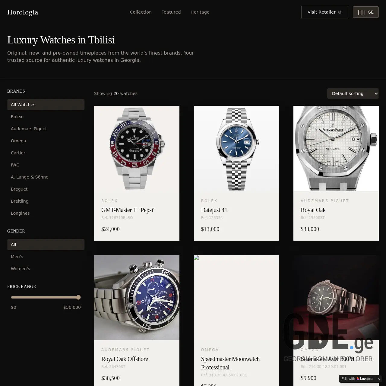 Screenshot of the site isocrhon.ge at 2026-01-13