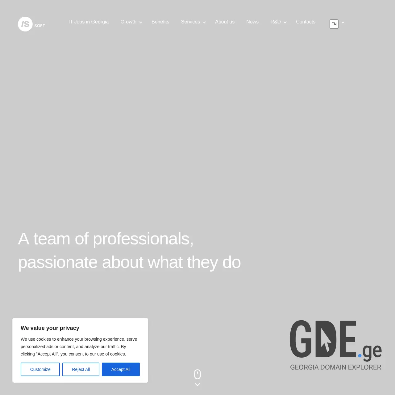 Screenshot of the site issoft.ge at 2025-12-09