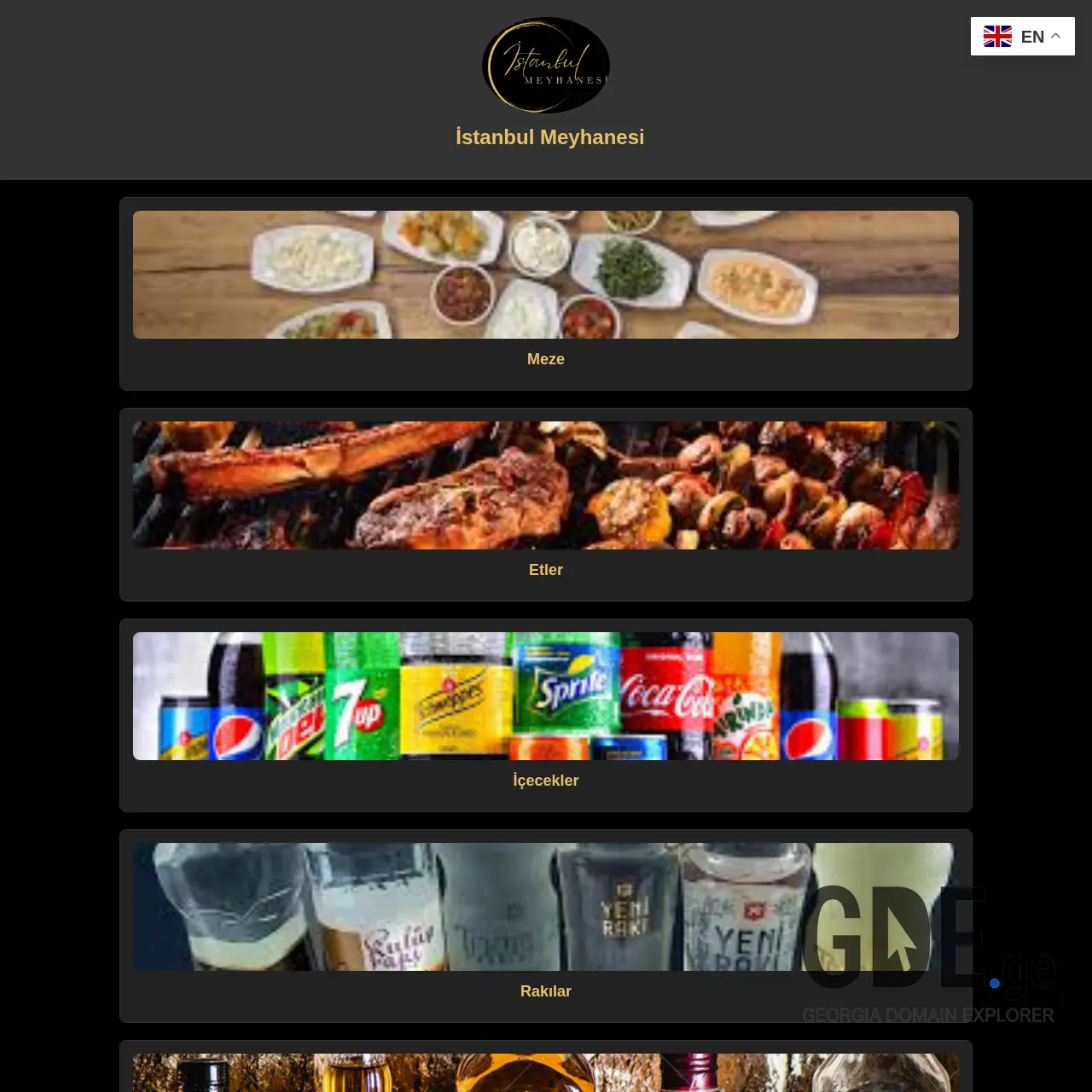 Screenshot of the site istanbulmeyhanesi.ge at 2025-12-09