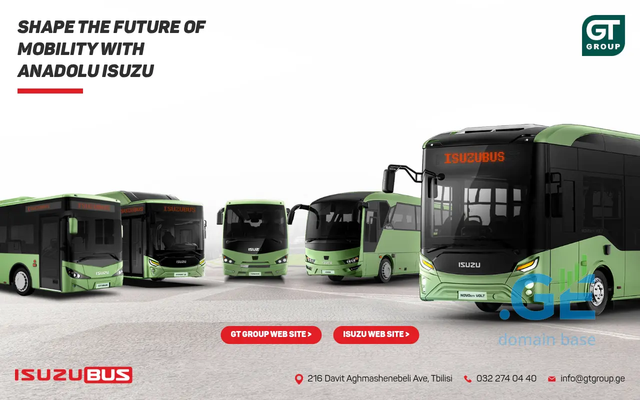 Screenshot of the site isuzubus.ge