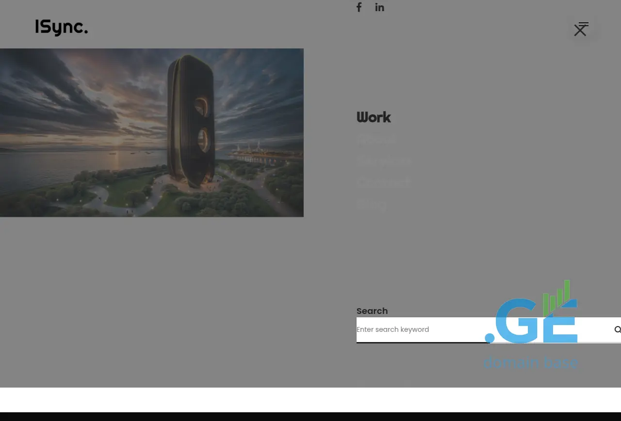 Screenshot of the site isync.ge