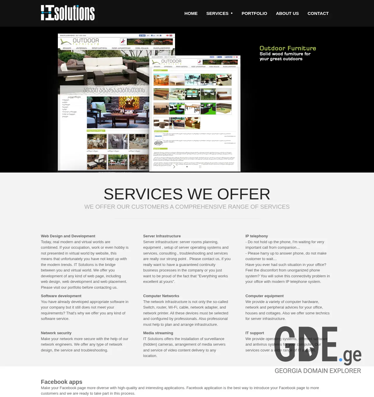 Screenshot of the site it-solutions.ge at 2025-11-29