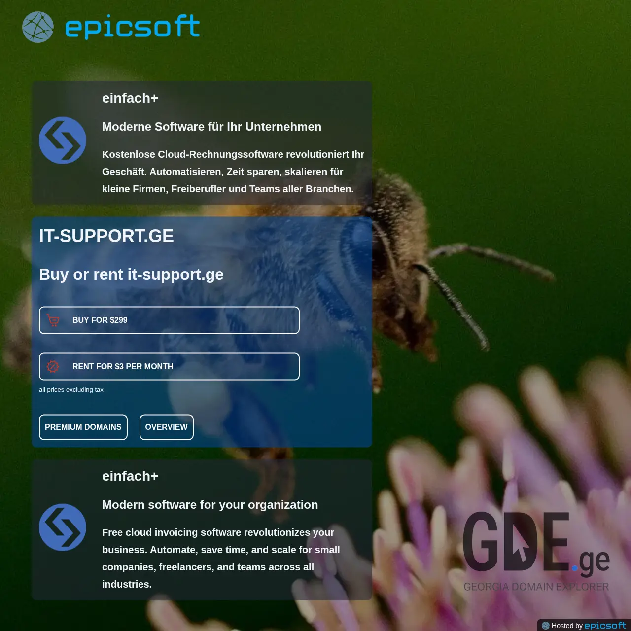 Screenshot of the site it-support.ge at 2025-12-09