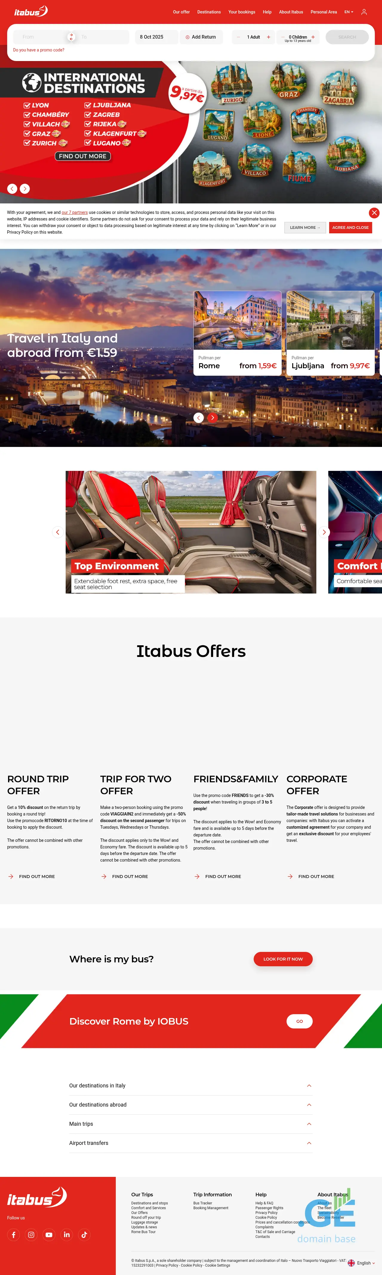 Screenshot of the site itabus.ge