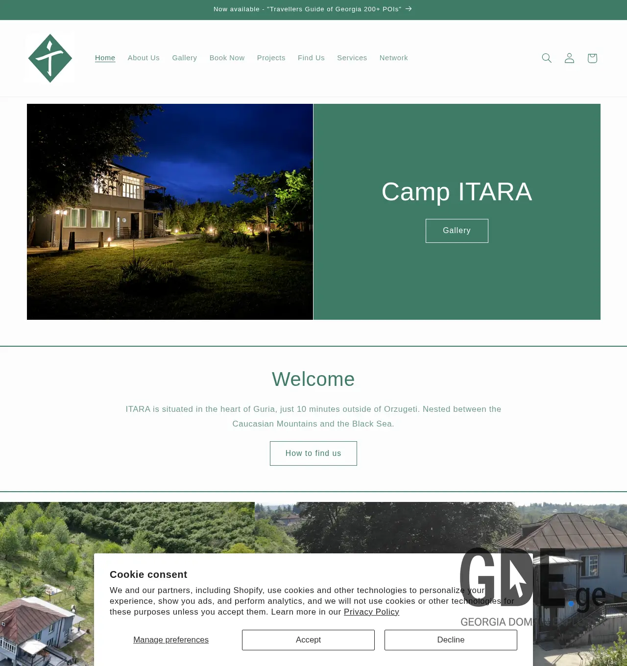 Screenshot of the site itara.ge at 2025-11-30