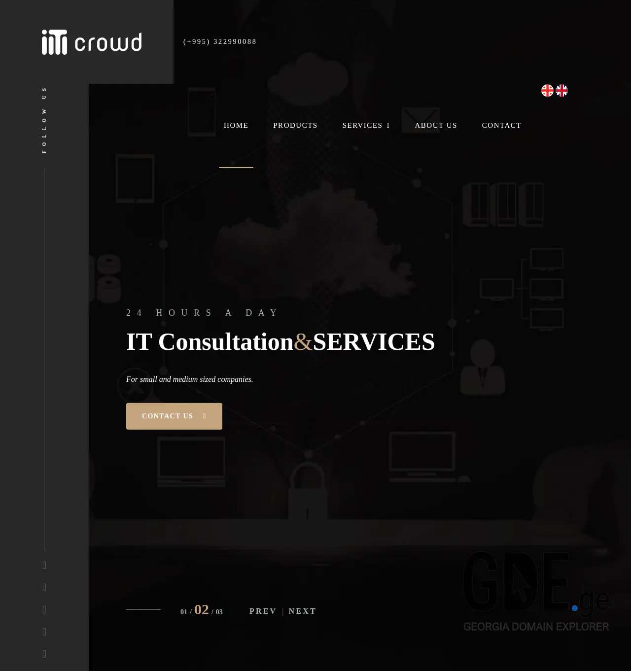 Screenshot of the site itcrowd.ge at 2025-11-29