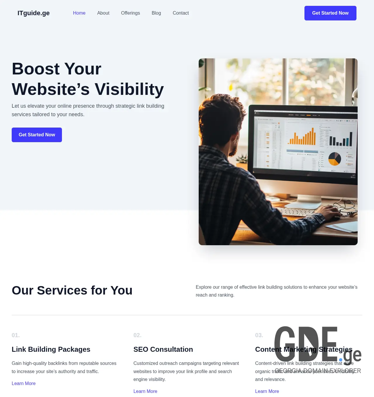 Screenshot of the site itguide.ge at 2025-11-30