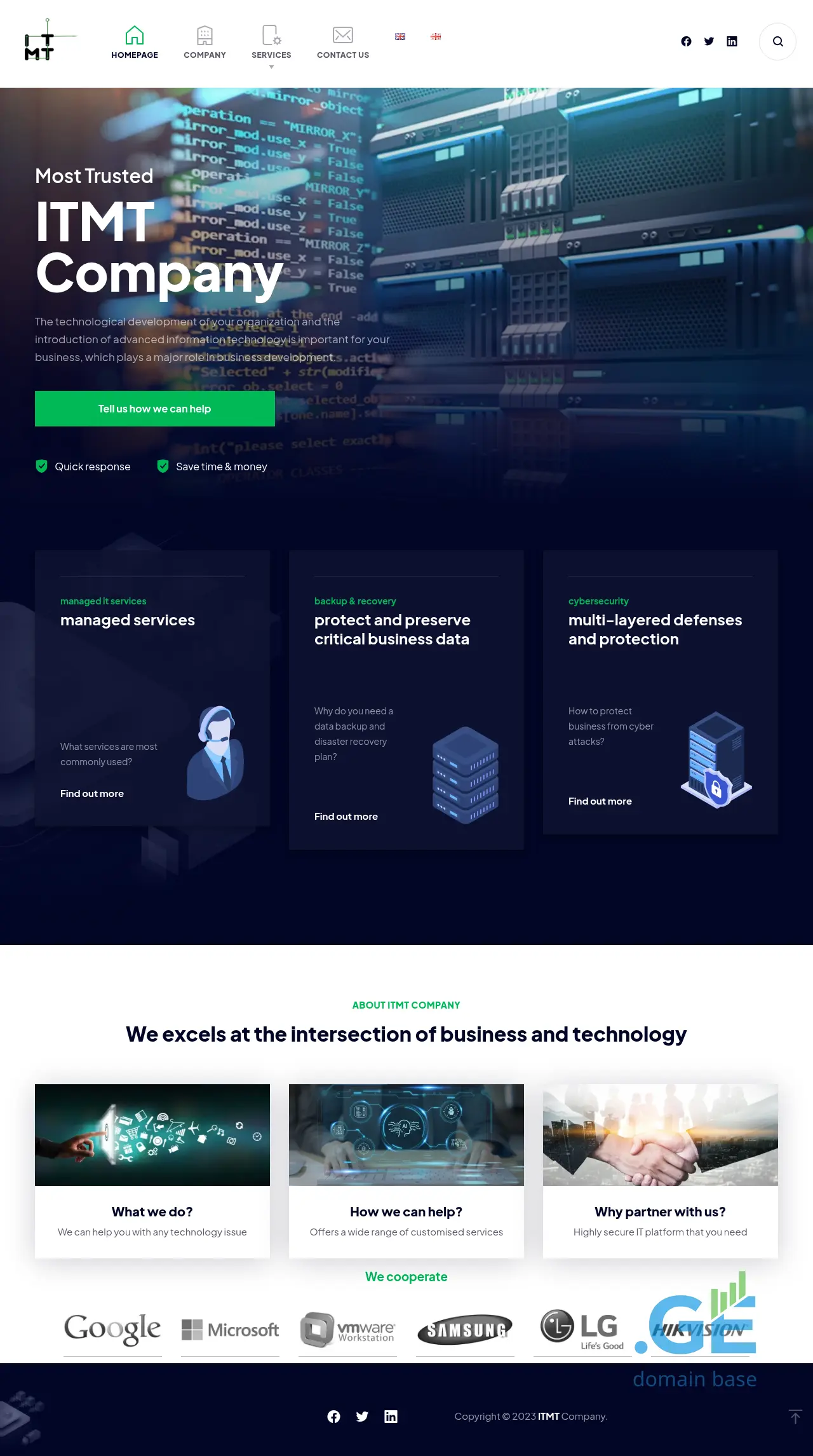 Screenshot of the site itmt.ge