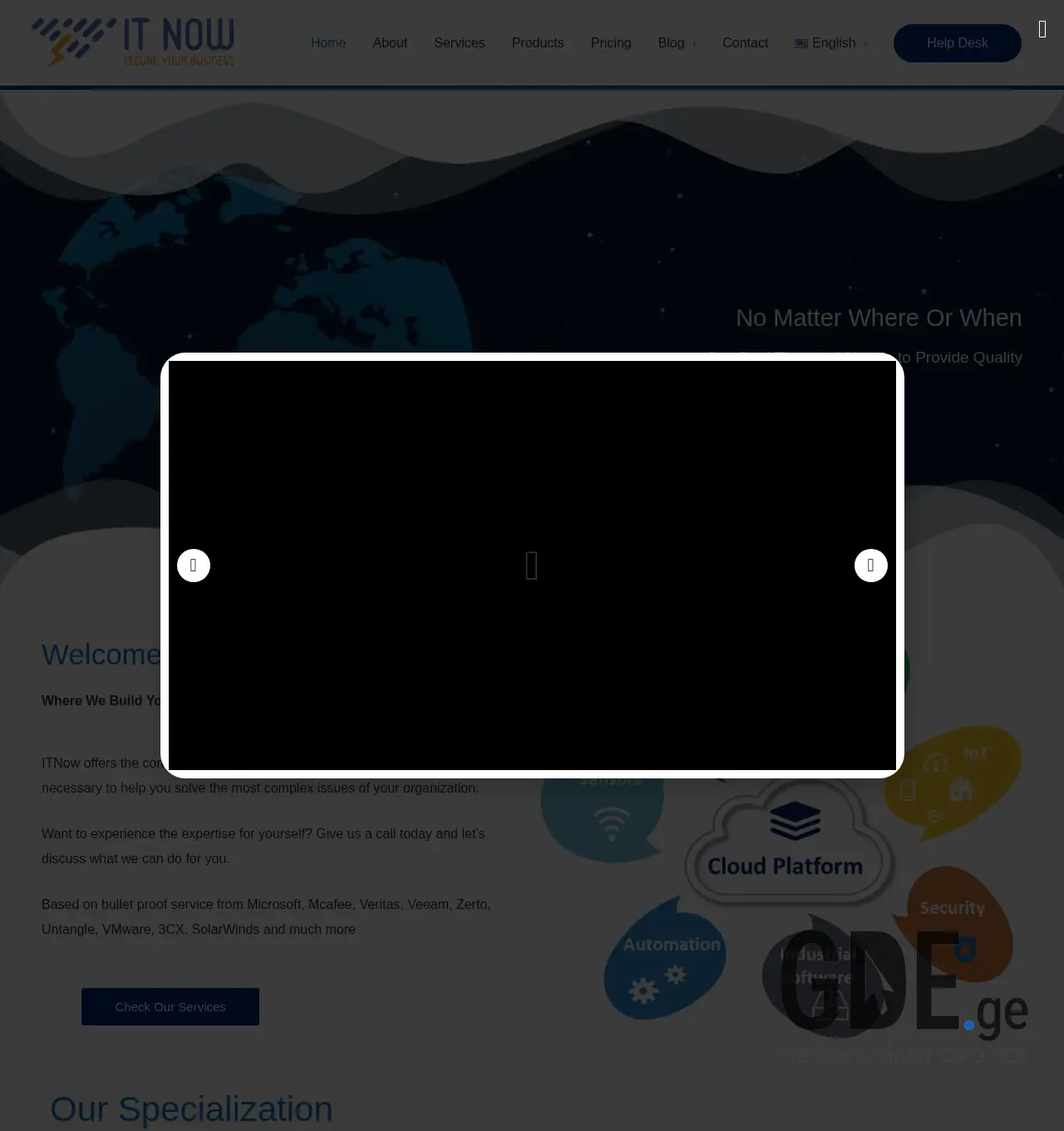 Screenshot of the site itnow.ge at 2025-11-30