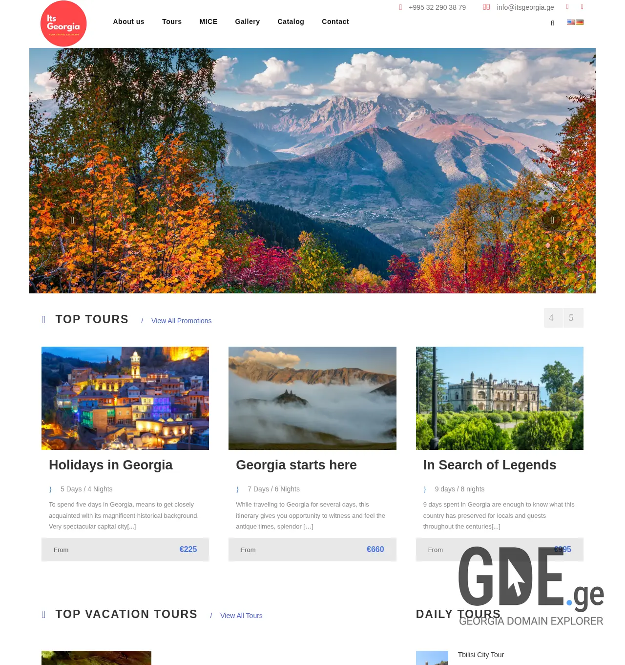 Screenshot of the site itsgeorgia.ge at 2025-11-30