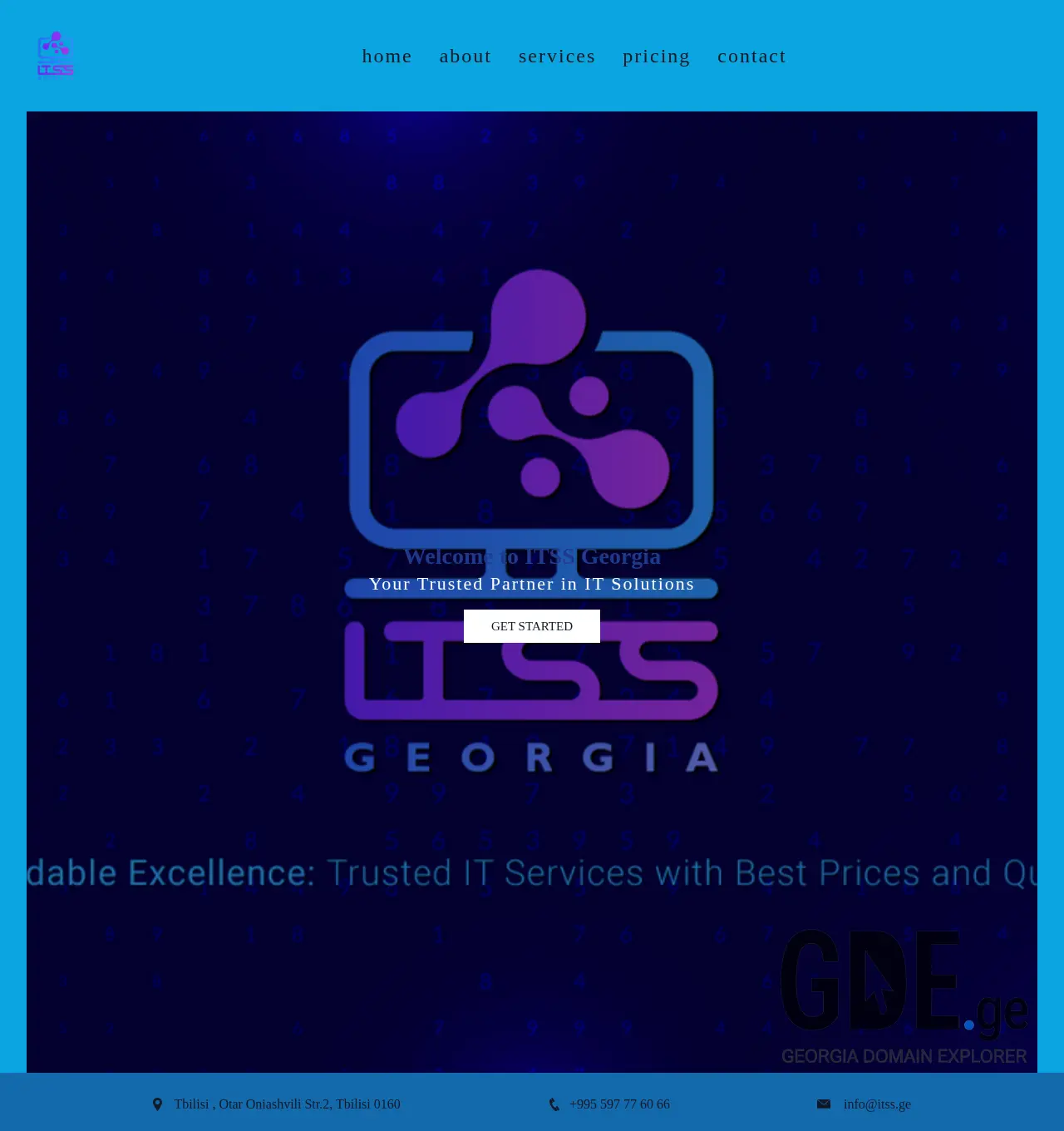 Screenshot of the site itss.ge at 2025-11-30