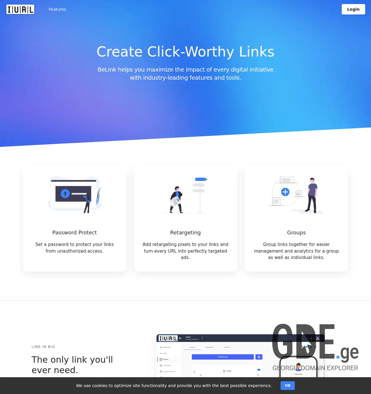 Screenshot of the site iurl.ge at 2025-11-30