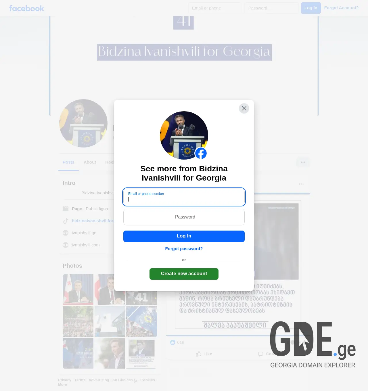 Screenshot of the site ivanishvili.ge at 2025-11-29