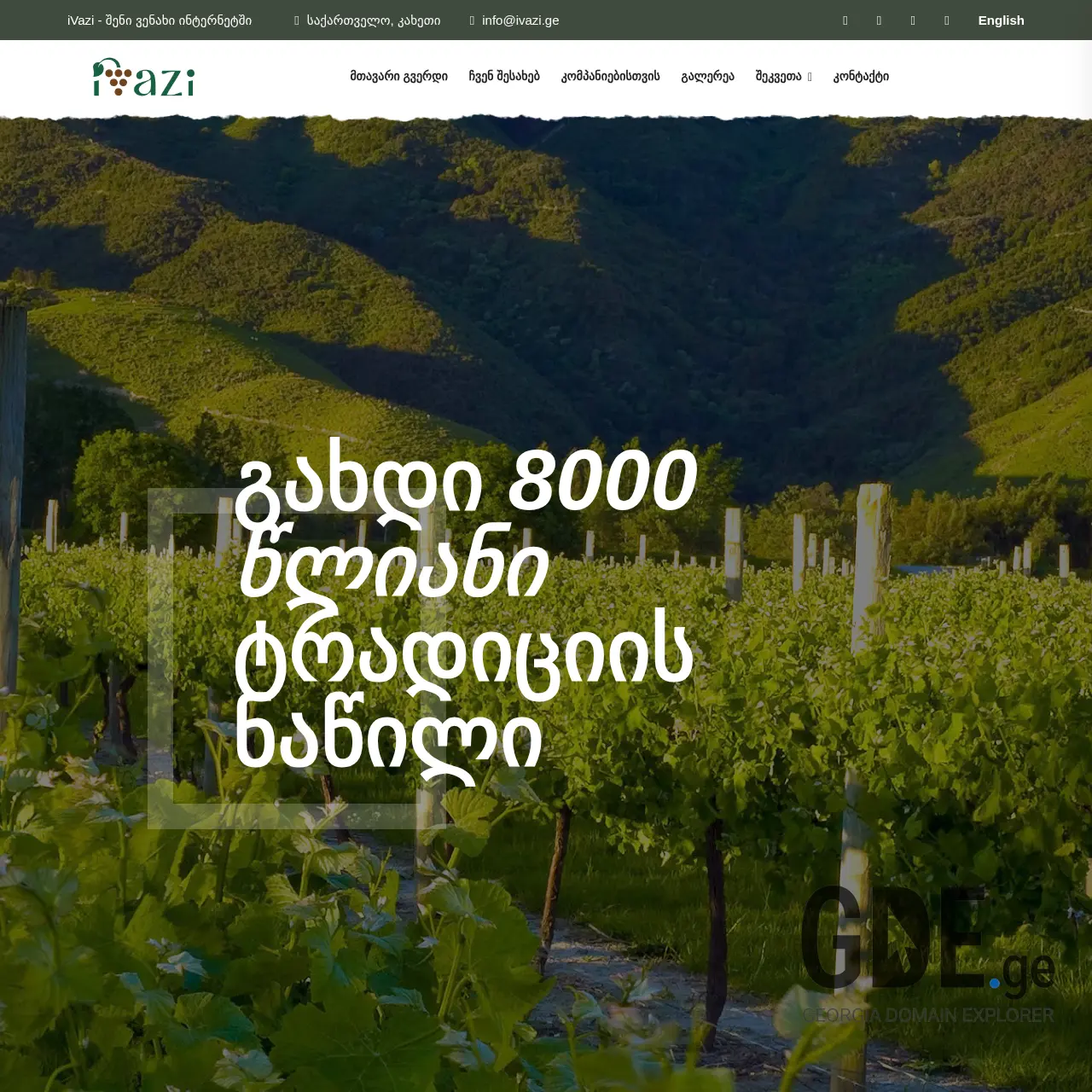 Screenshot of the site ivazi.ge at 2025-12-09