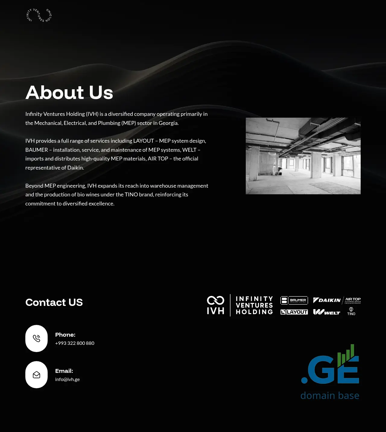 Screenshot of the site ivh.ge