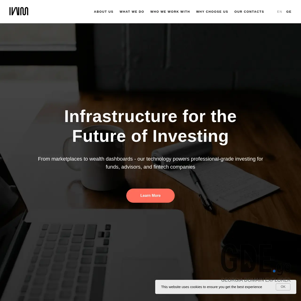 Screenshot of the site iwm.ge at 2025-12-09