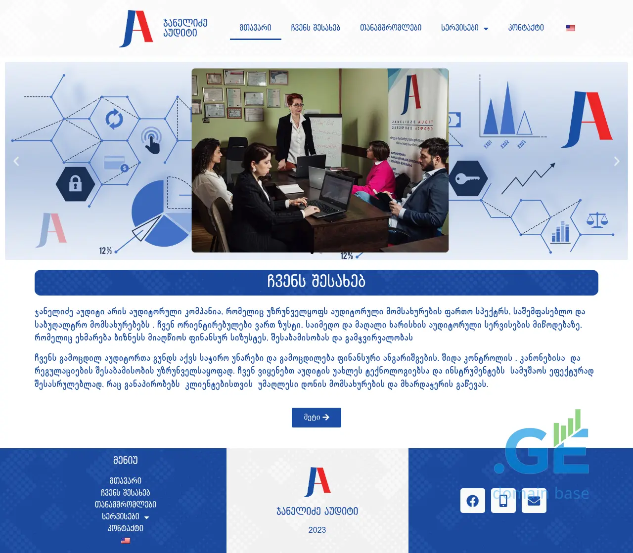Screenshot of the site janelidzeaudit.ge