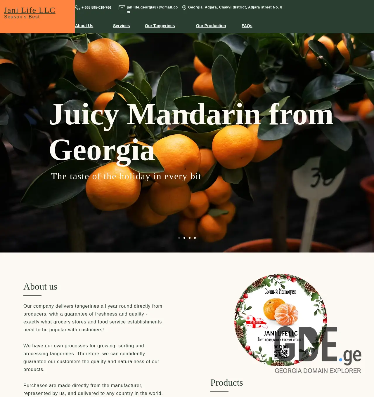 Screenshot of the site janilife.ge at 2025-12-06