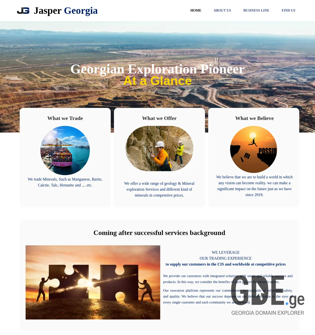 Screenshot of the site jasperg.ge at 2025-11-30