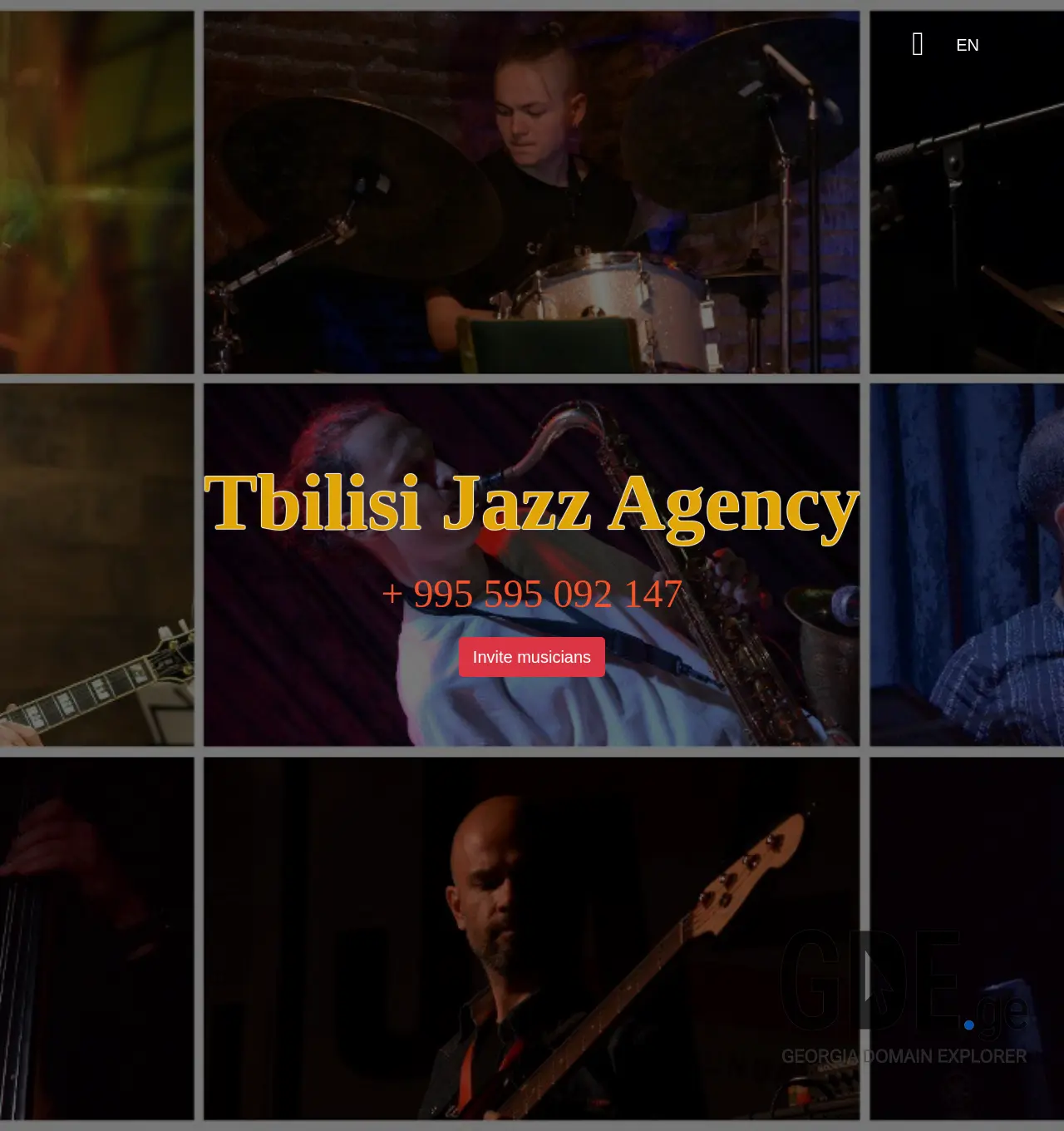 Screenshot of the site jazzband.ge at 2025-12-05