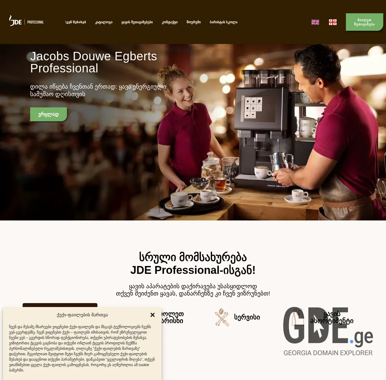 Screenshot of the site jdeprofessional.ge at 2025-11-30