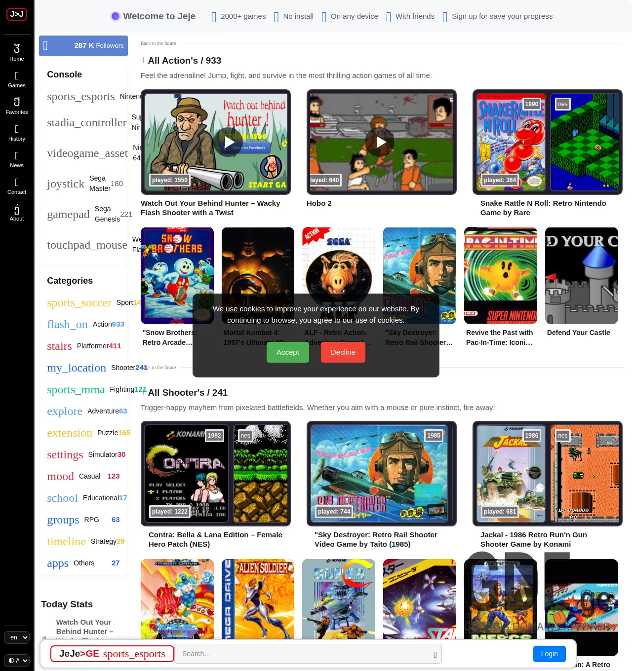 Screenshot of the site jeje.ge at 2025-11-29