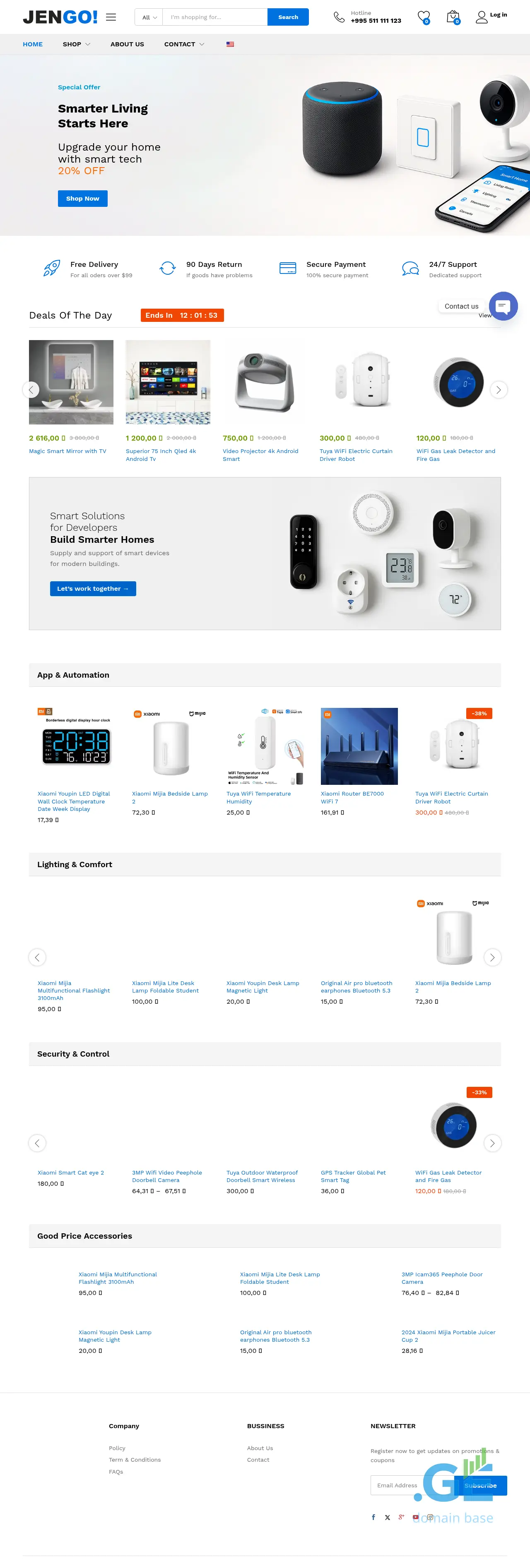Screenshot of the site jengo.ge
