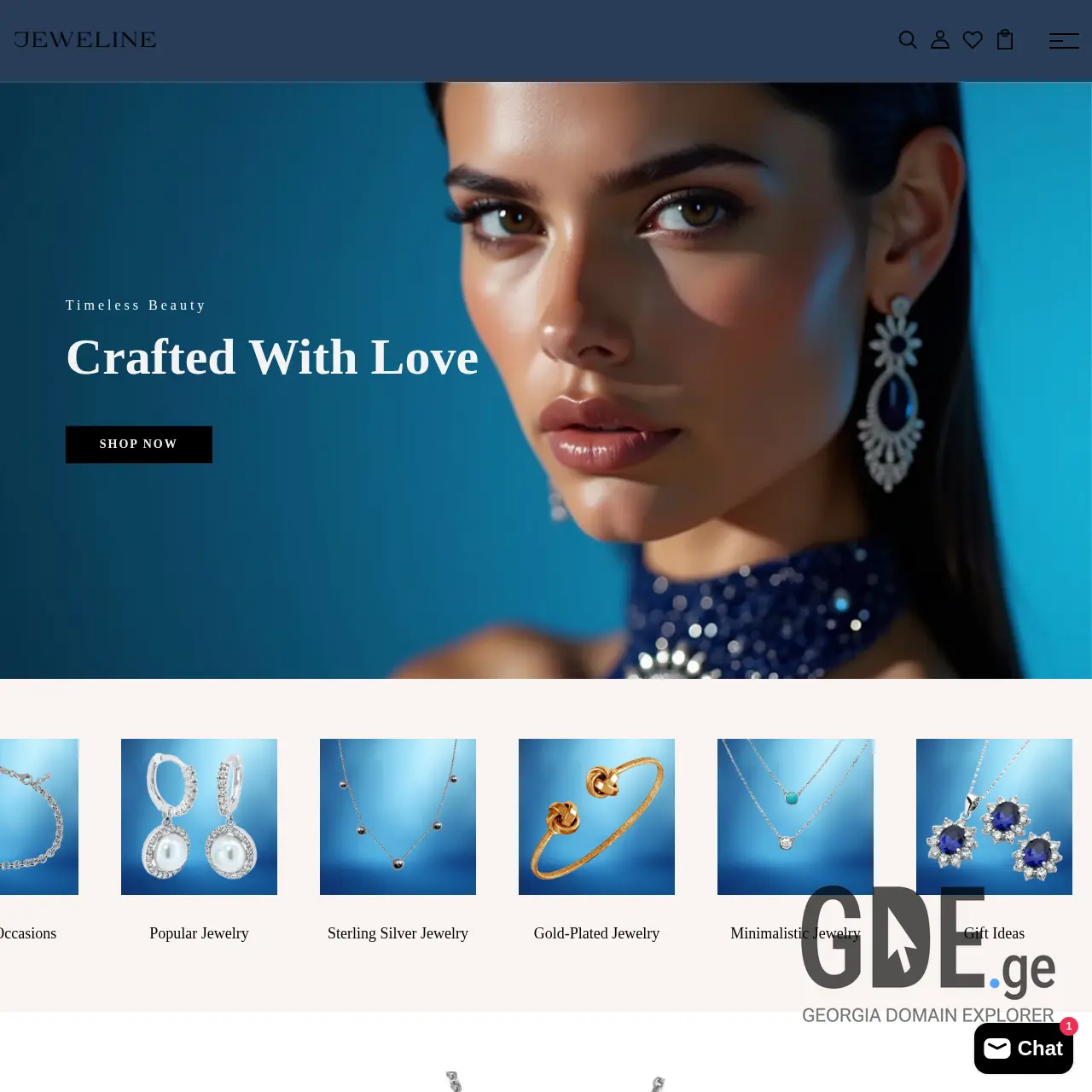 Screenshot of the site jeweline.ge at 2025-12-09