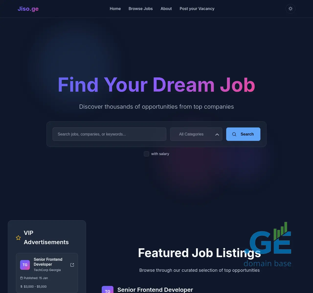 Screenshot of the site jiso.ge at 2025-11-04