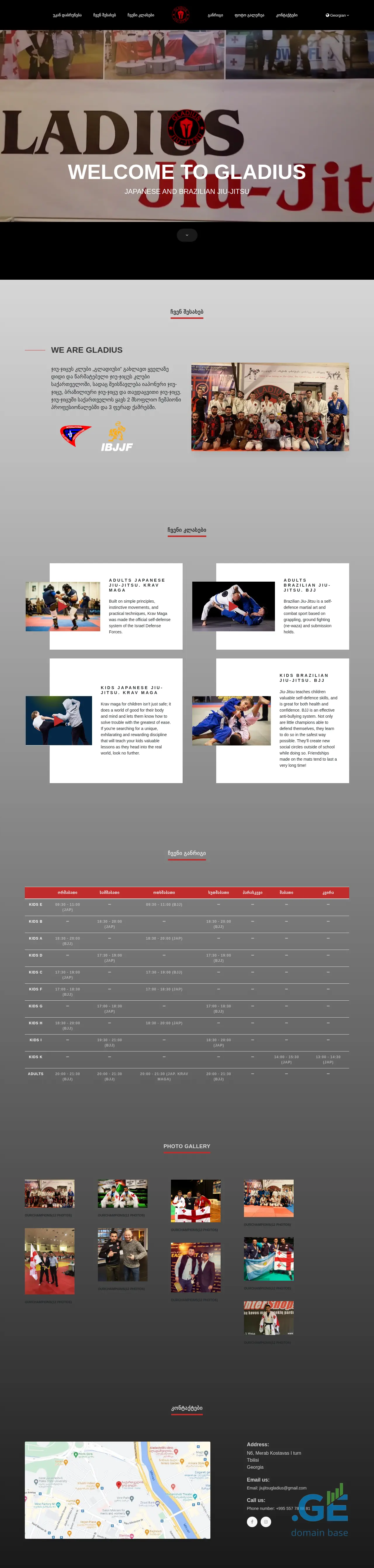 Screenshot of the site jiu-jitsu.ge