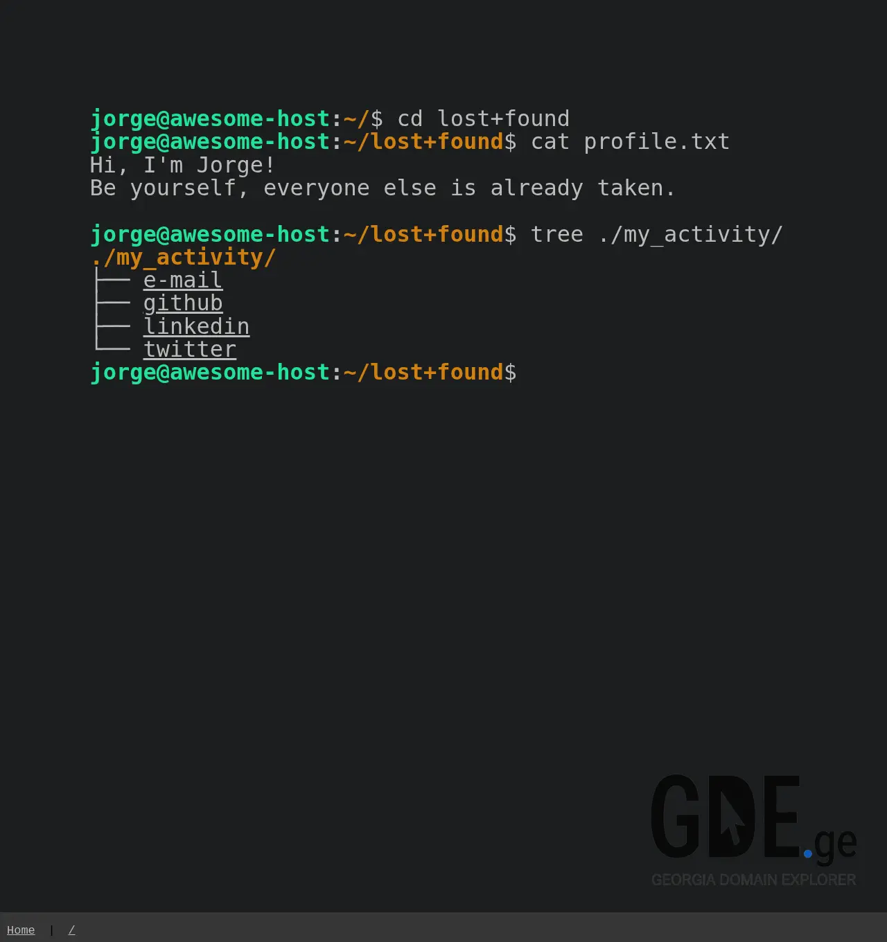 Screenshot of the site jor.ge at 2025-12-02