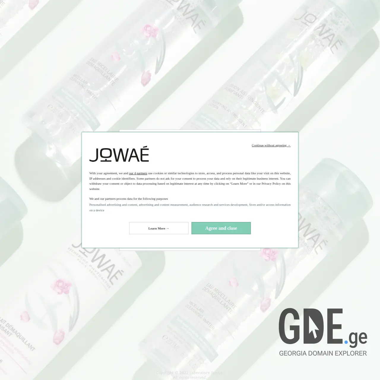 Screenshot of the site jowae.ge at 2025-12-09