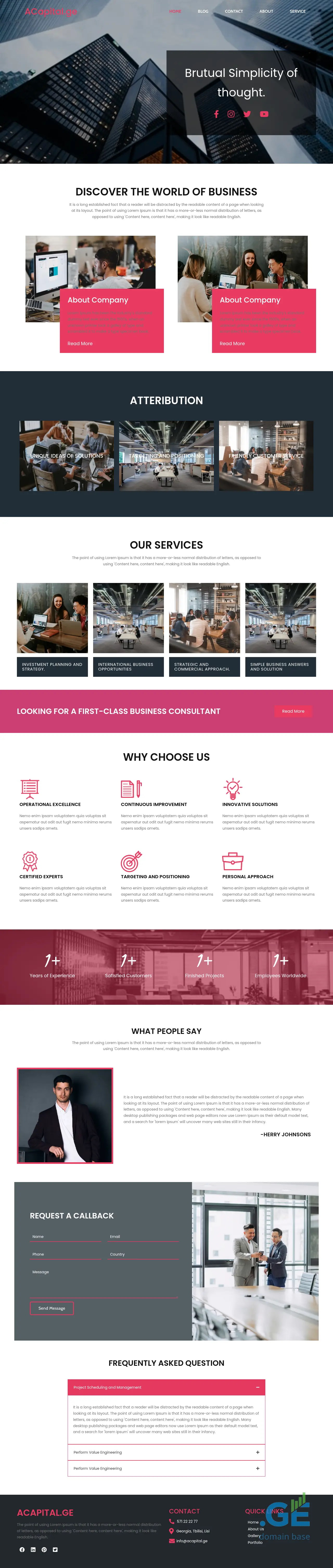 Screenshot of the site jpinvest.ge