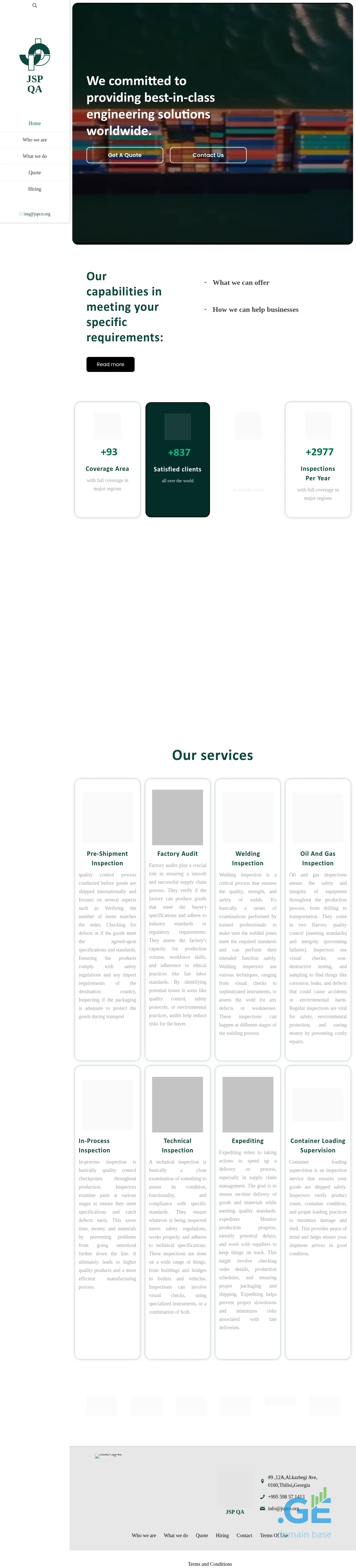 Screenshot of the site jspqa.ge