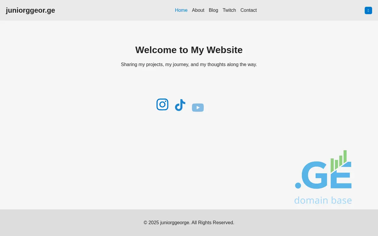 Screenshot of the site juniorggeor.ge