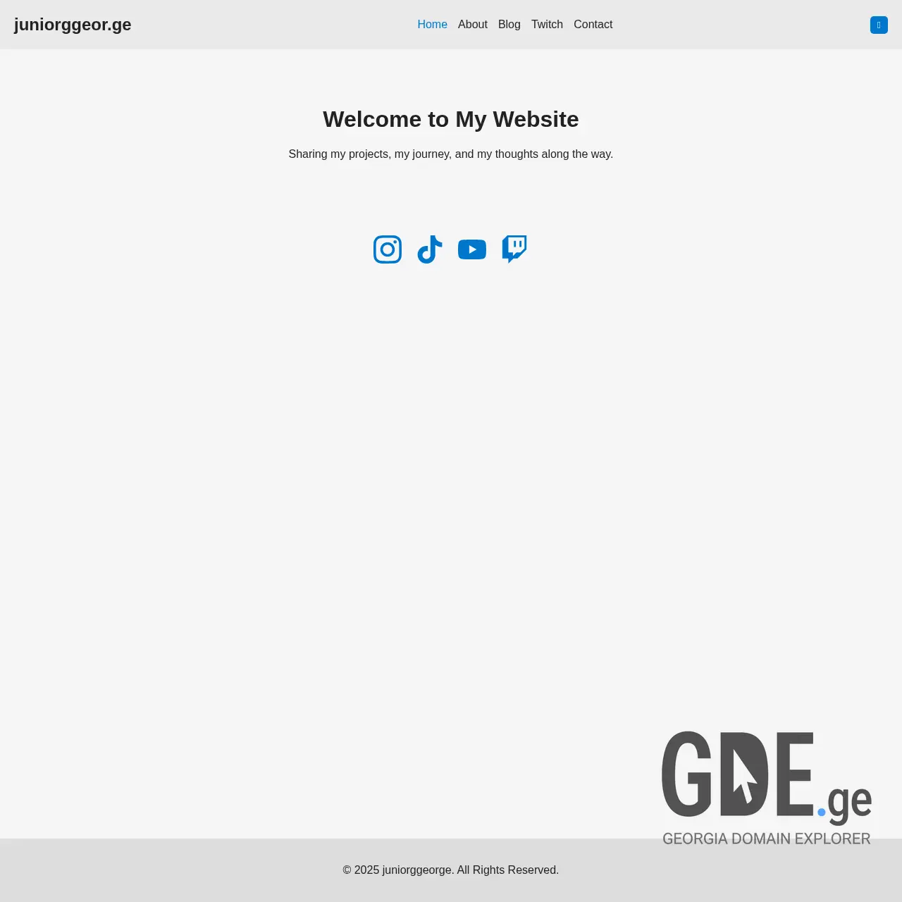 Screenshot of the site juniorggeor.ge at 2025-12-09